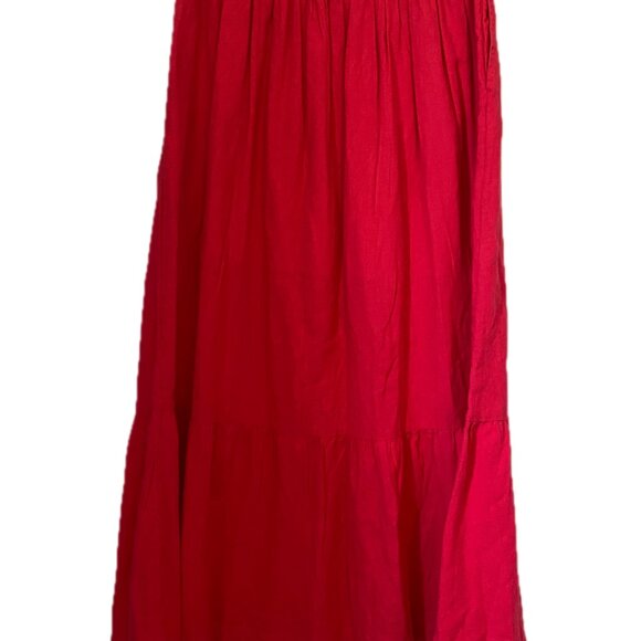 Abercrombie & Fitch Red High Slit Maxi Skirt - Picture 5 of 8